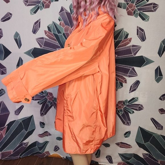 RALPH LAUREN Orange Logo Button Single Breasted Lightweight Trench Coat 3-XL - Picture 6 of 16